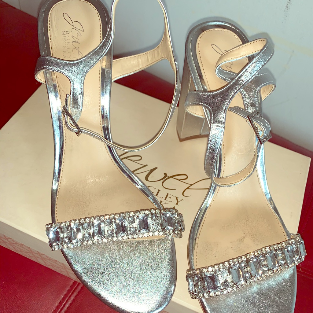 Silver Sandals Gently Used Size 11